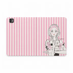 Striped Tablet Folio Case — Retro Earthtone Stripes