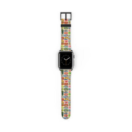 Retro Pantry Apple Watch band miniature Cold Drinks badge detail