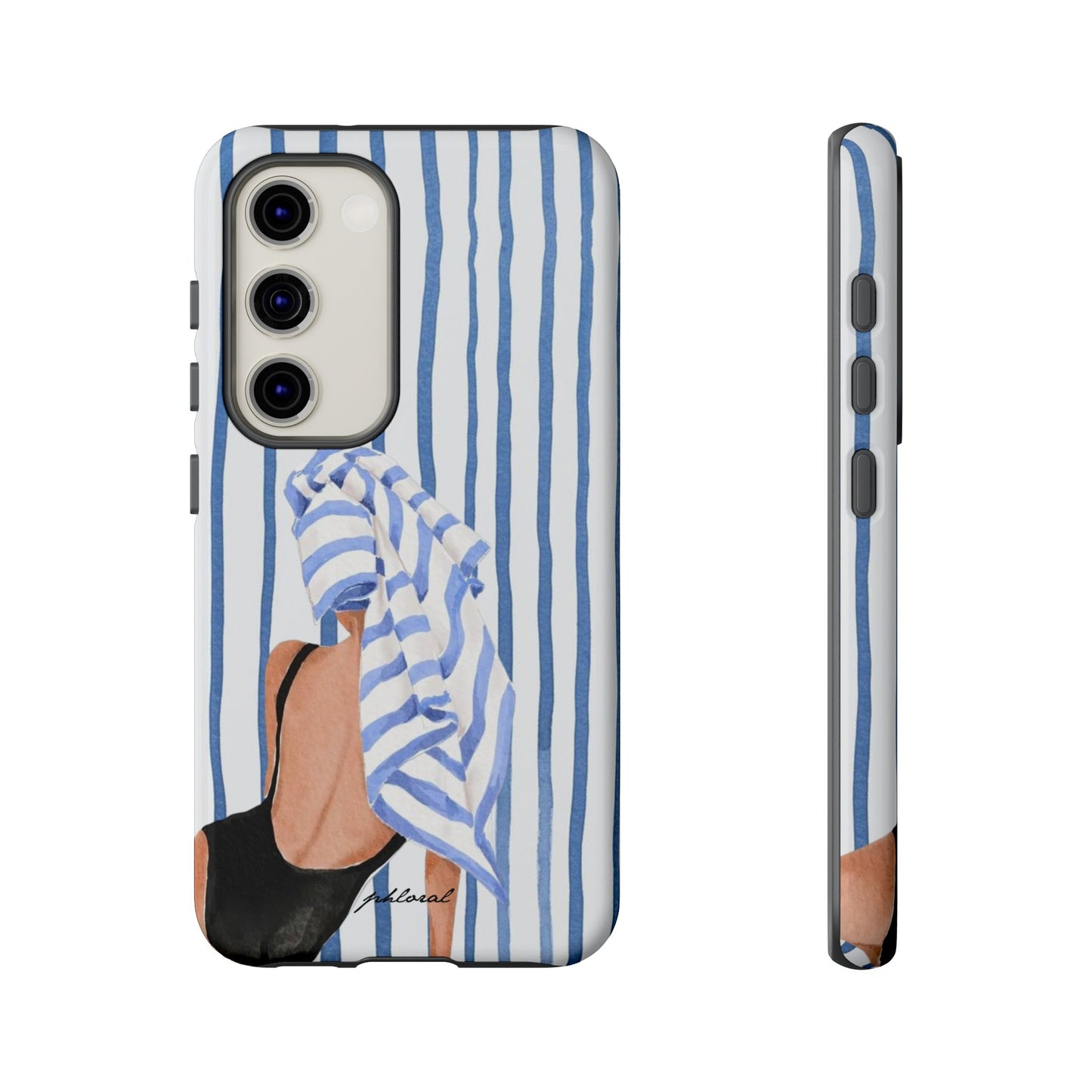 Seaside Stripes phone case tactile stripe texture detail
