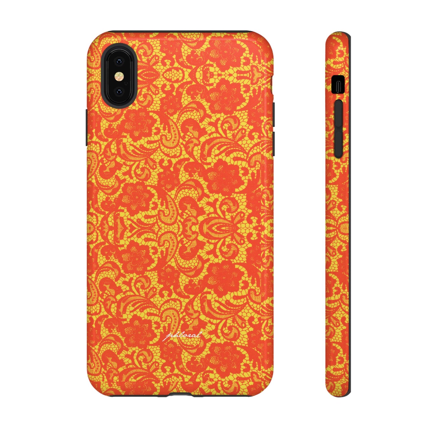 YSL phone case Amber Lace translucent honey-amber resin glow