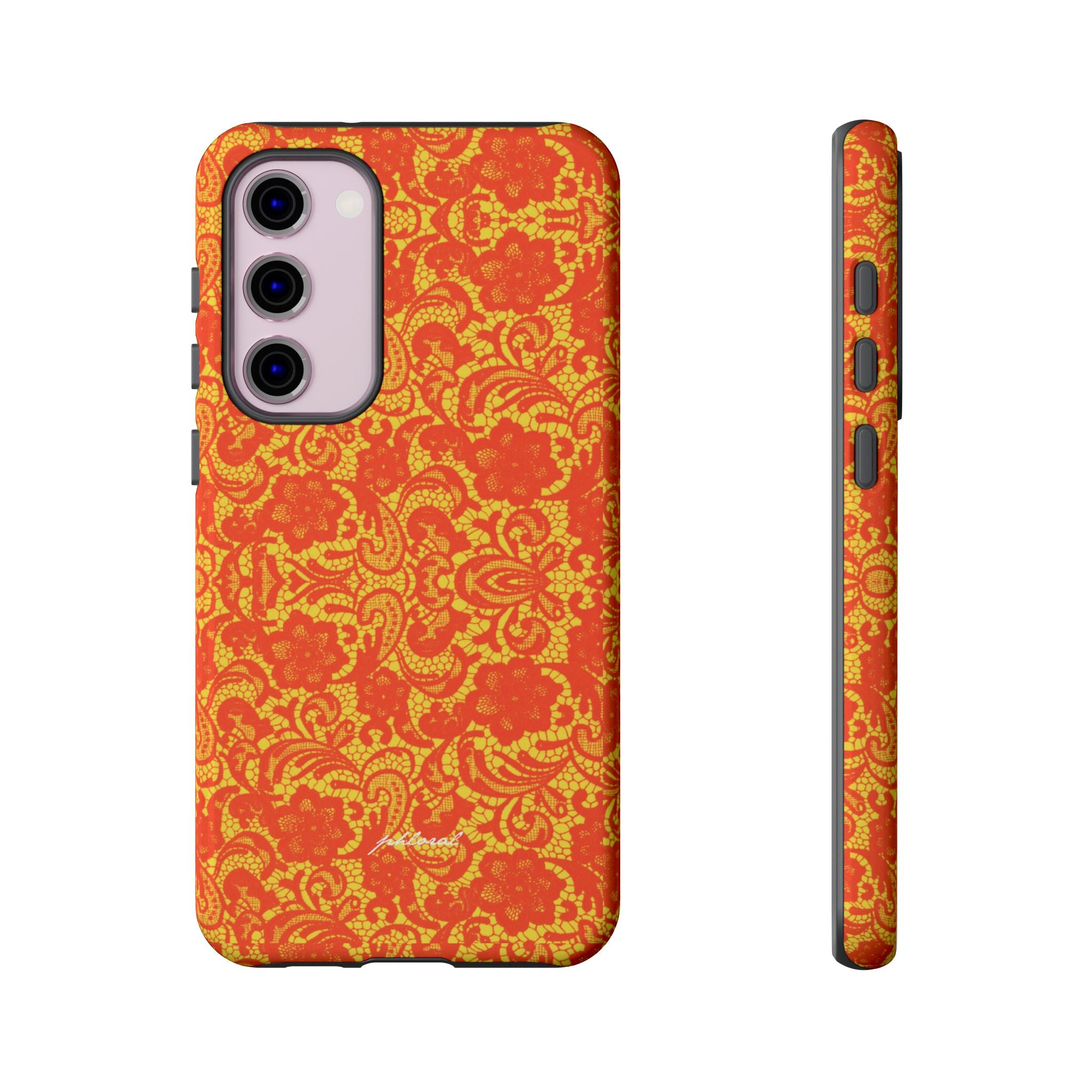 YSL phone case Amber Lace 24-karat gold lace suspended in liquid amber