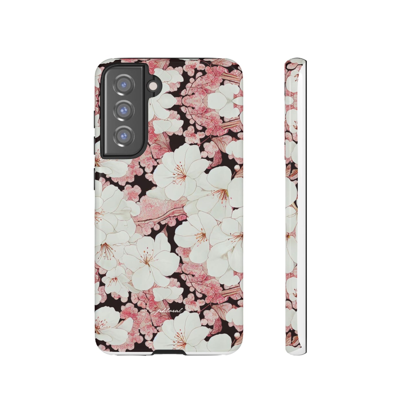 Florere phone case eternal midnight roses and orchids front view