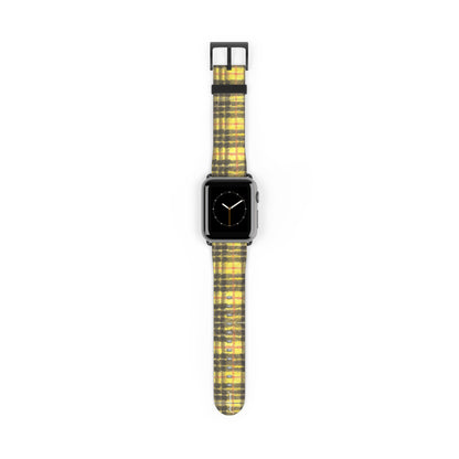 Plaid Apple Watch band complete presentation box and band set