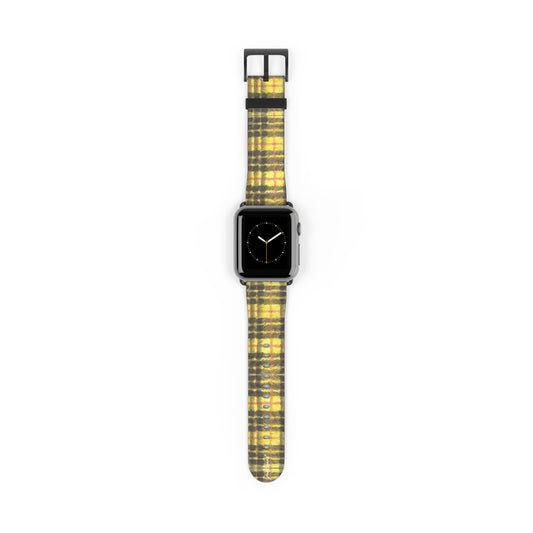 Plaid Apple Watch band complete presentation box and band set