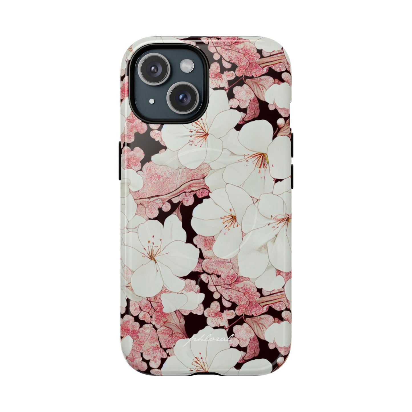 Florere MagSafe case close-up of floral design details