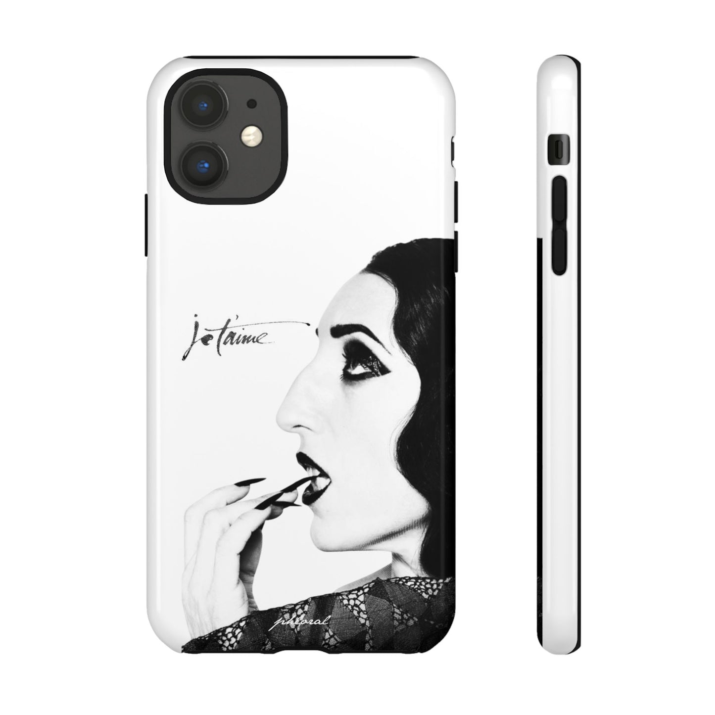 Je T’aime Noir phonecase lifestyle shot
