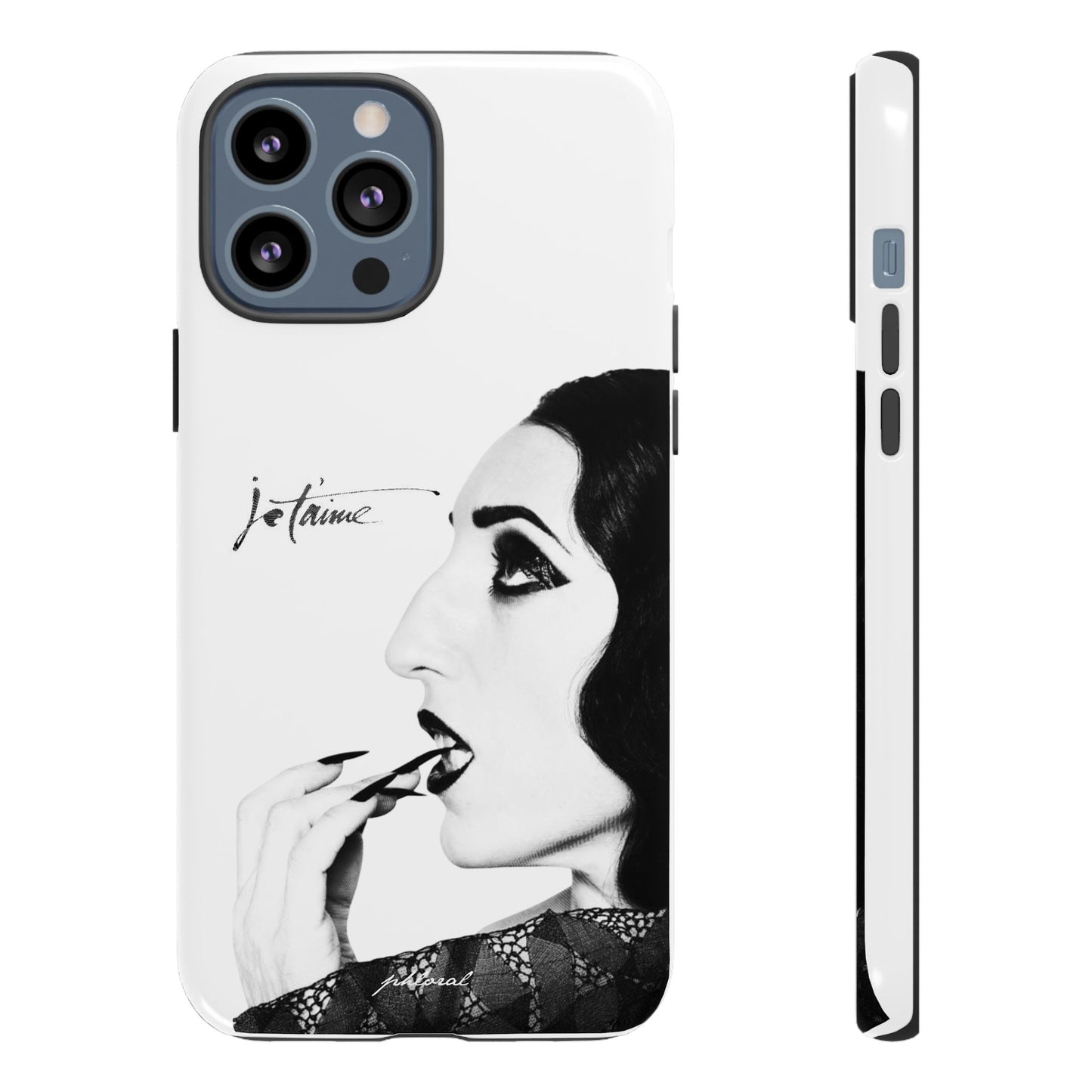 Je T’aime Noir phonecase lifestyle shot