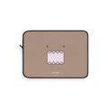 Cute Domo-Kun Face Laptop Sleeve — Brown Cartoon Protective Case
