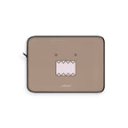 Cute Domo-Kun Face Laptop Sleeve — Brown Cartoon Protective Case