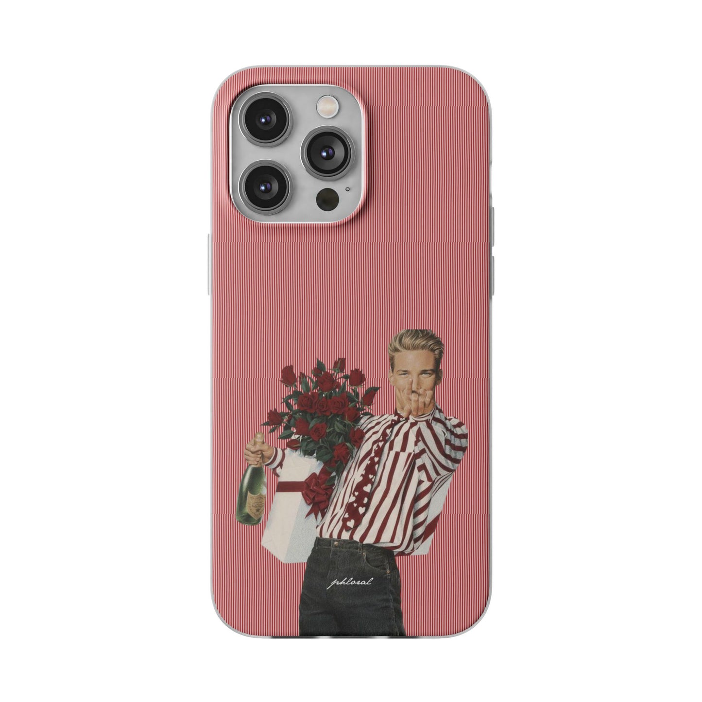 Heartthrob accessory leaning on phone at angle