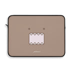 Cute Domo-Kun Face Laptop Sleeve — Brown Cartoon Protective Case
