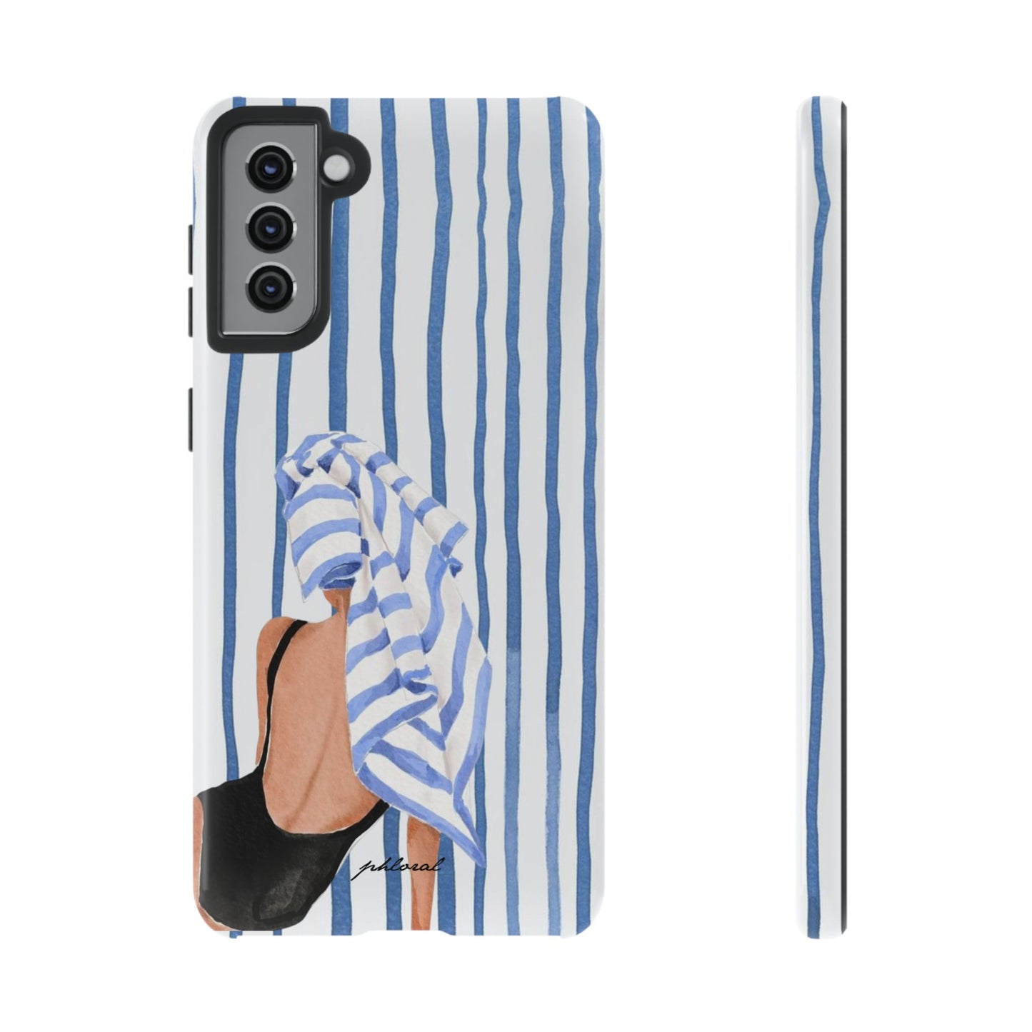 Seaside Stripes phone case tactile stripe texture detail