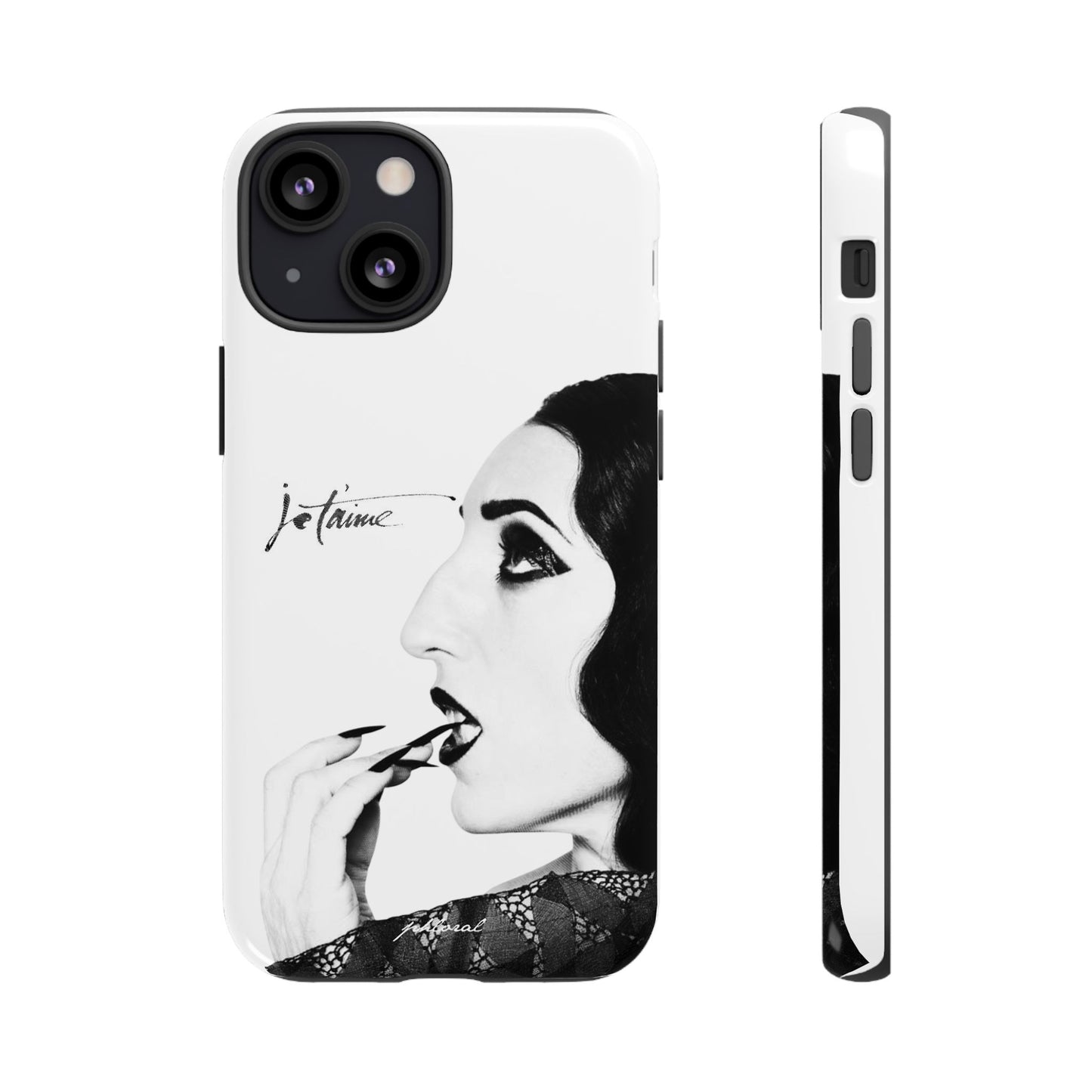 Je T’aime Noir phonecase lifestyle shot