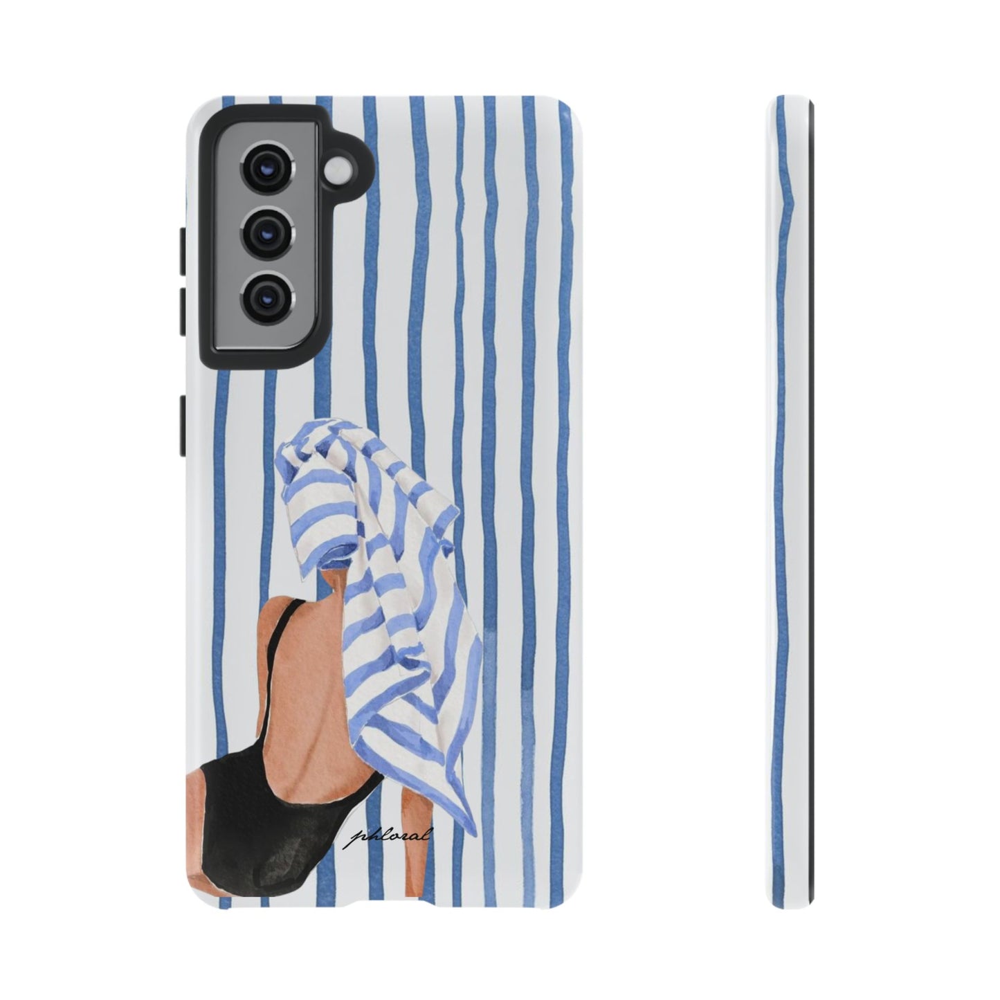 Seaside Stripes phone case tactile stripe texture detail