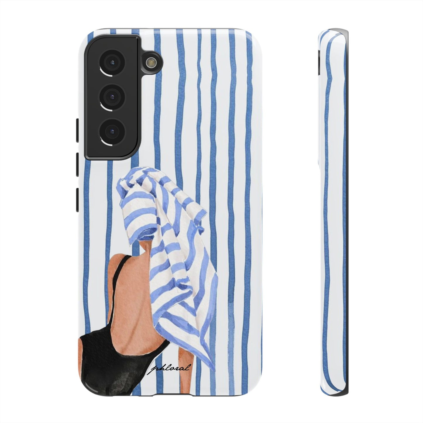 Seaside Stripes phone case tactile stripe texture detail