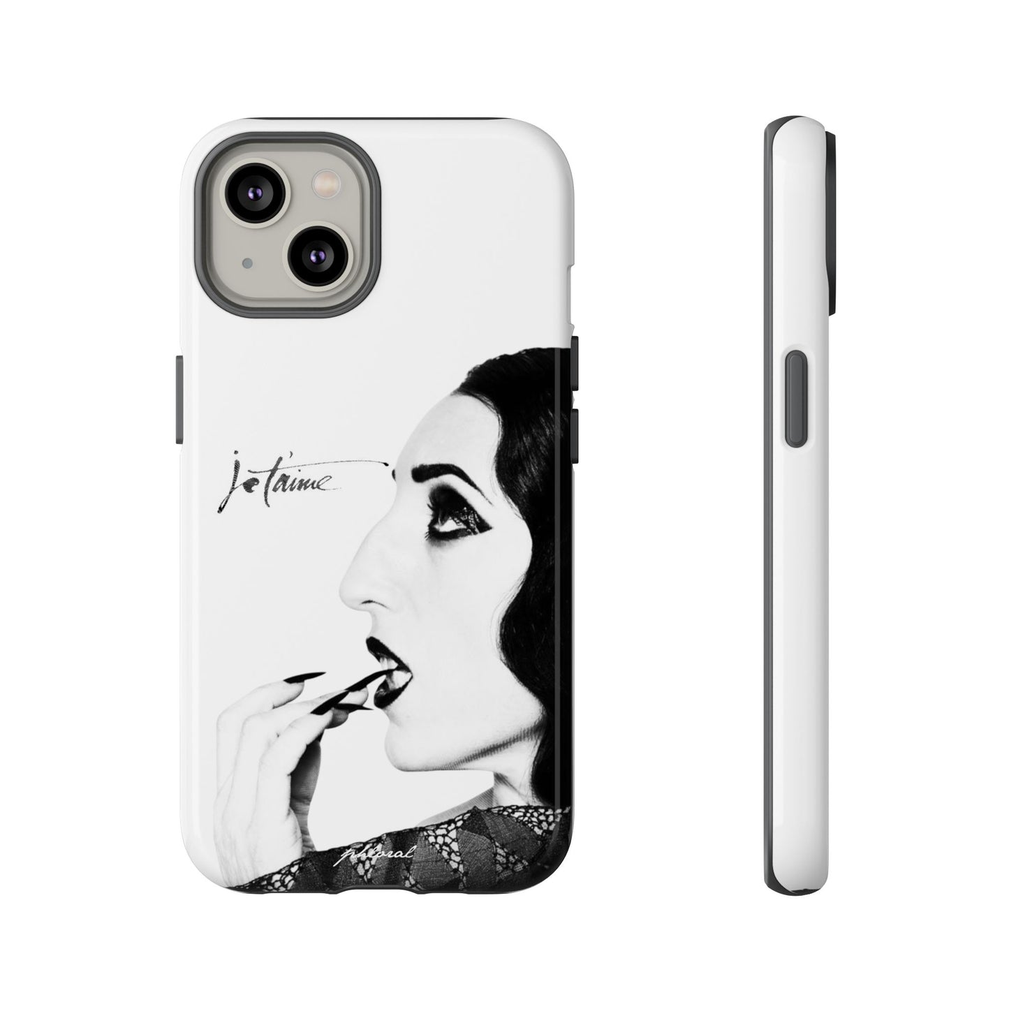 Je T’aime Noir phonecase lifestyle shot