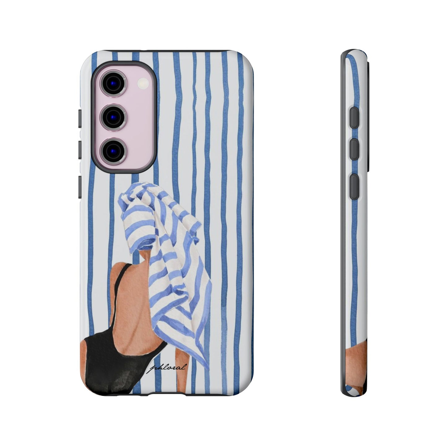Seaside Stripes phone case tactile stripe texture detail