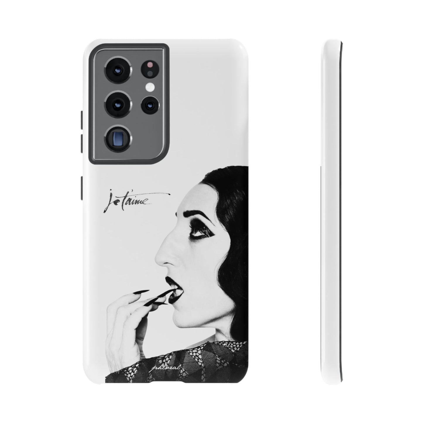 Je T’aime Noir phonecase lifestyle shot