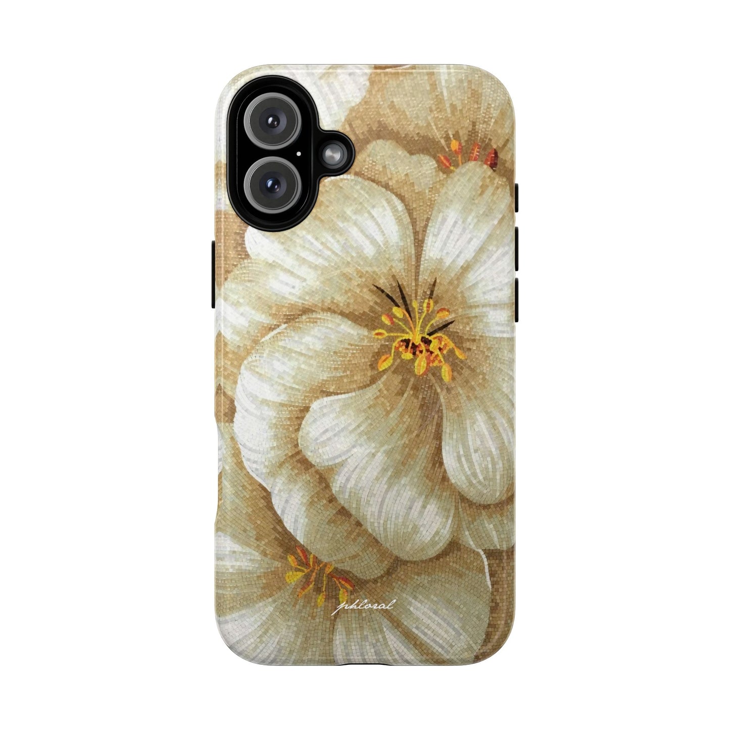 Golden Bloom Magsafe iPhone case elegant workspace setup