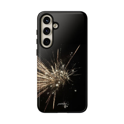 Glintfall phone case hand-set crystals shifting in natural light