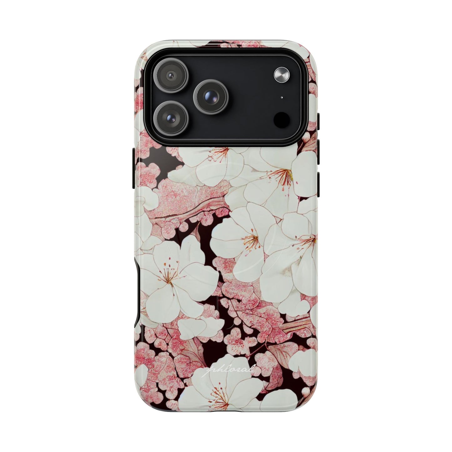 Florere MagSafe iPhone case showing floral pattern on edges