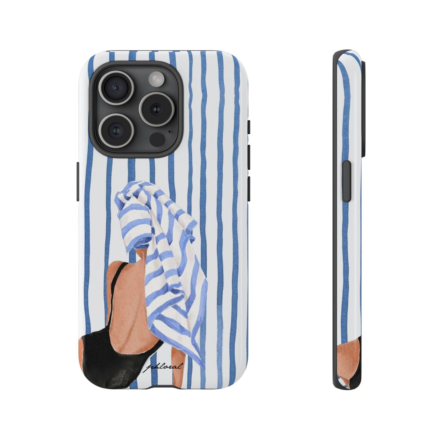 Seaside Stripes phone case tactile stripe texture detail
