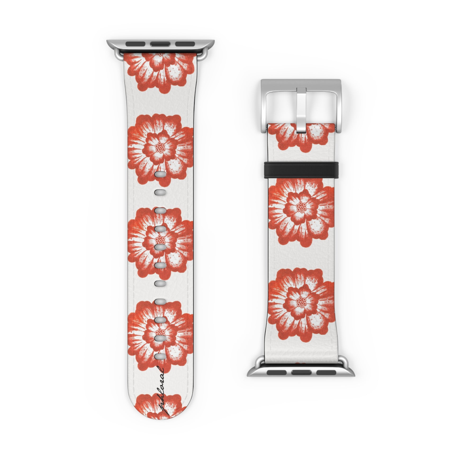 Phloral Apple Watch band rose-gold deployant clasp detail