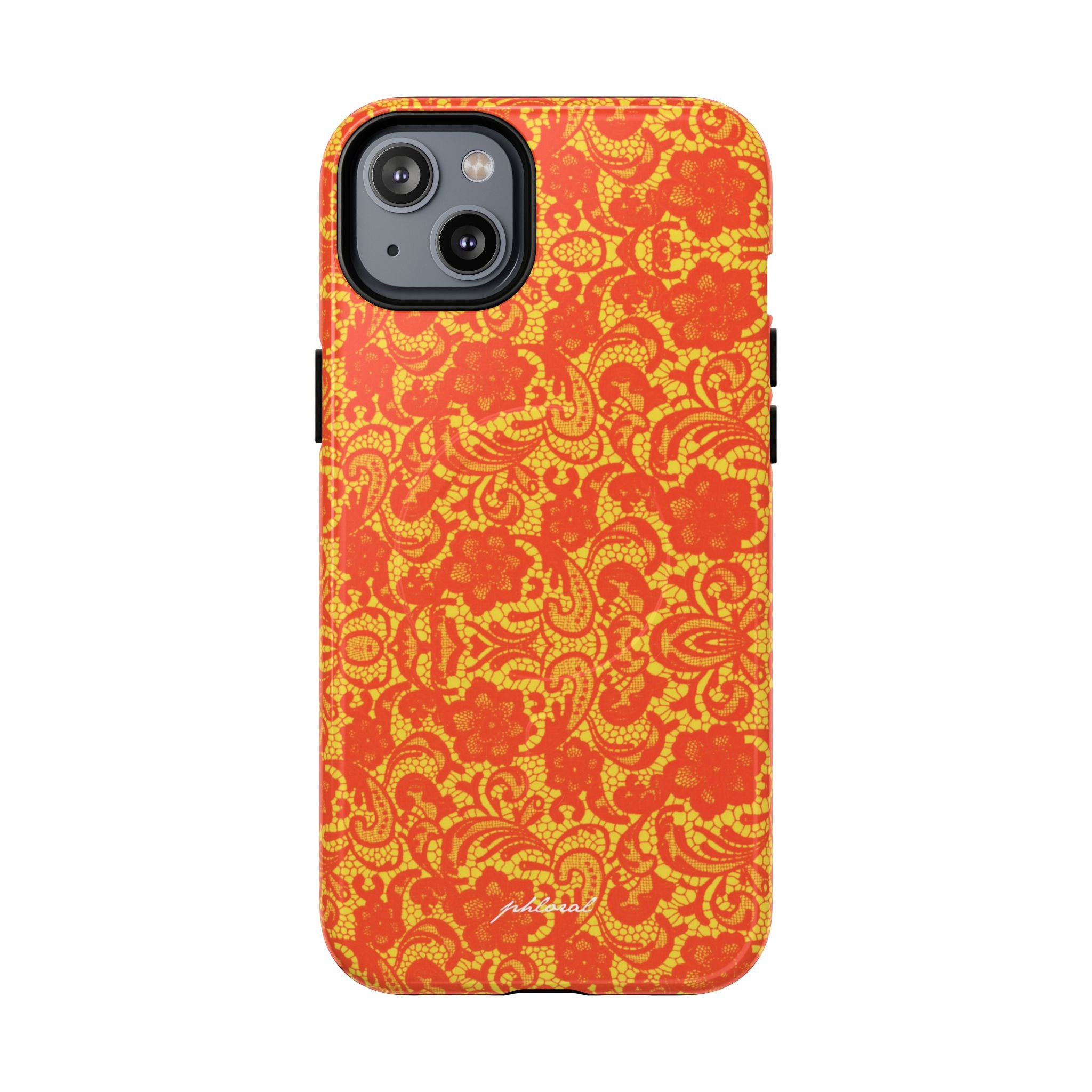 Amber lace Magsafe in bag with iPhone