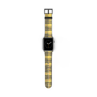 Plaid Apple Watch band complete presentation box and band set