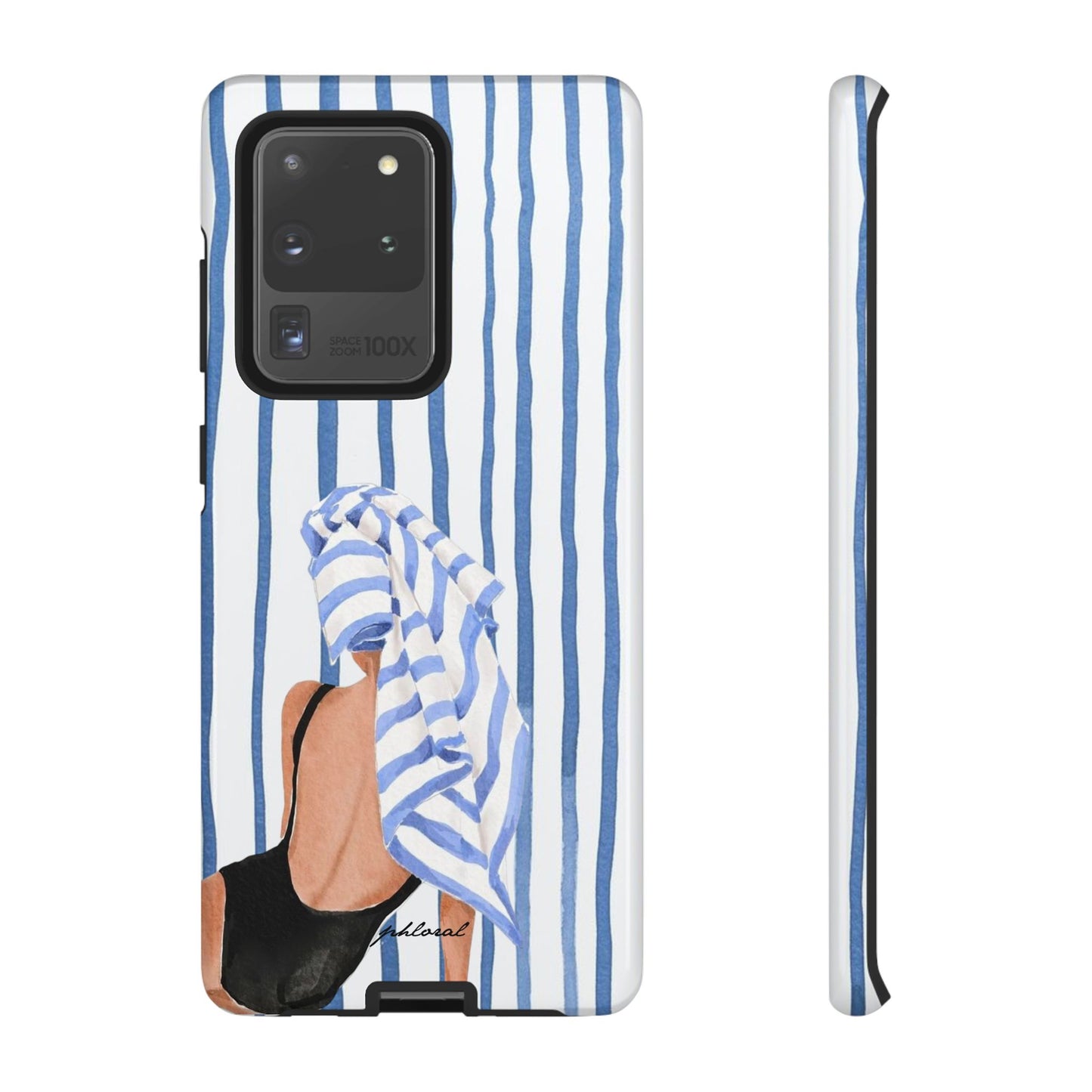 Seaside Stripes phone case tactile stripe texture detail