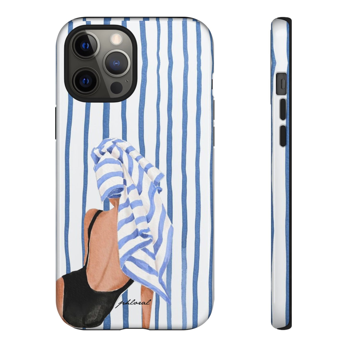 Seaside Stripes phone case tactile stripe texture detail
