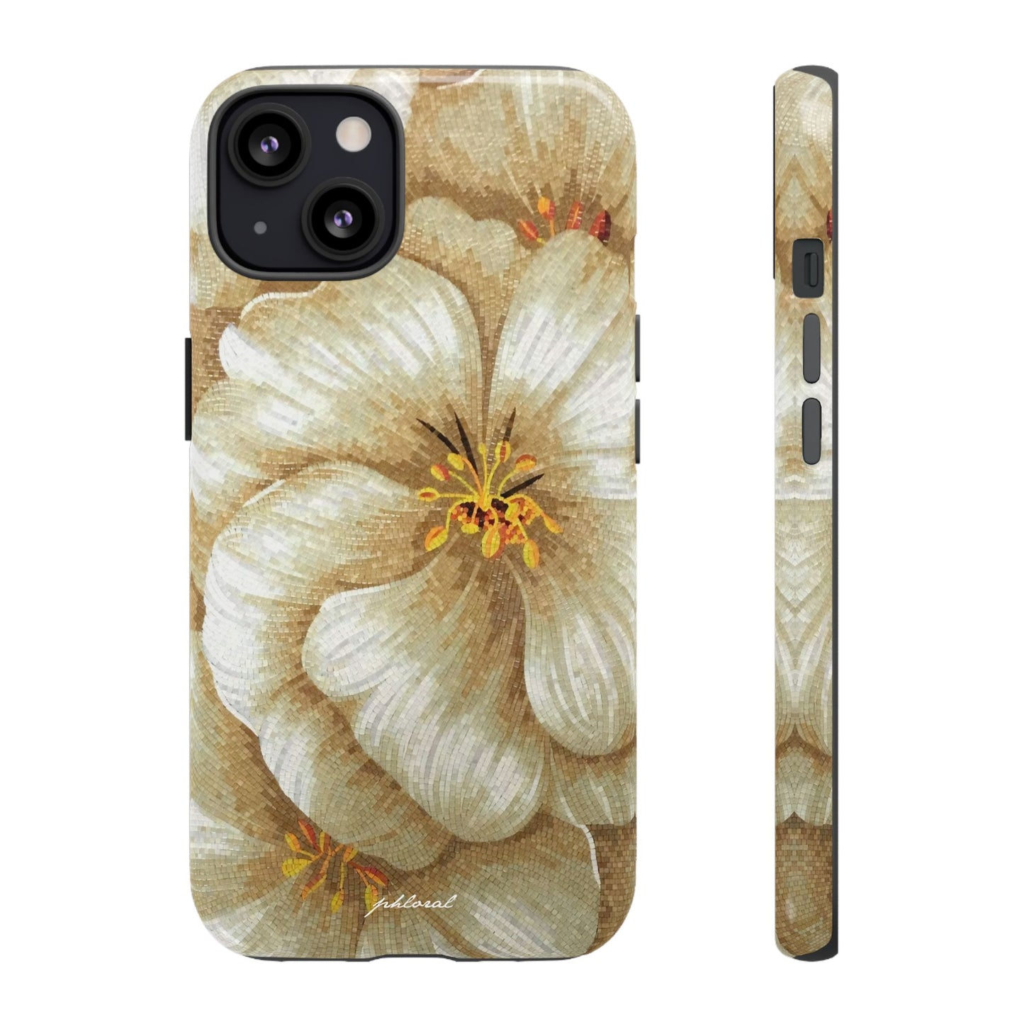 Golden Bloom phone case midnight resin with bursting gold depth