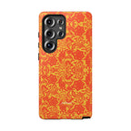 YSL phone case Amber Lace precision ports in glossy honeyed finish