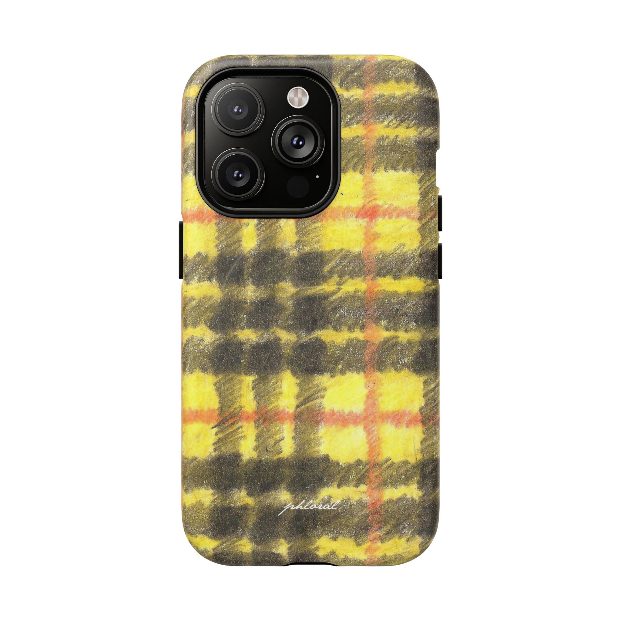 Plaid MagSafe case showing plaid pattern