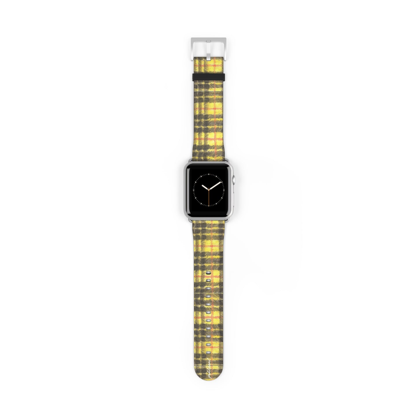 Plaid Apple Watch band quick-release spring bar mechanism