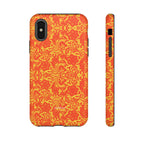 YSL phone case Amber Lace golden-trimmed bezels and camera island