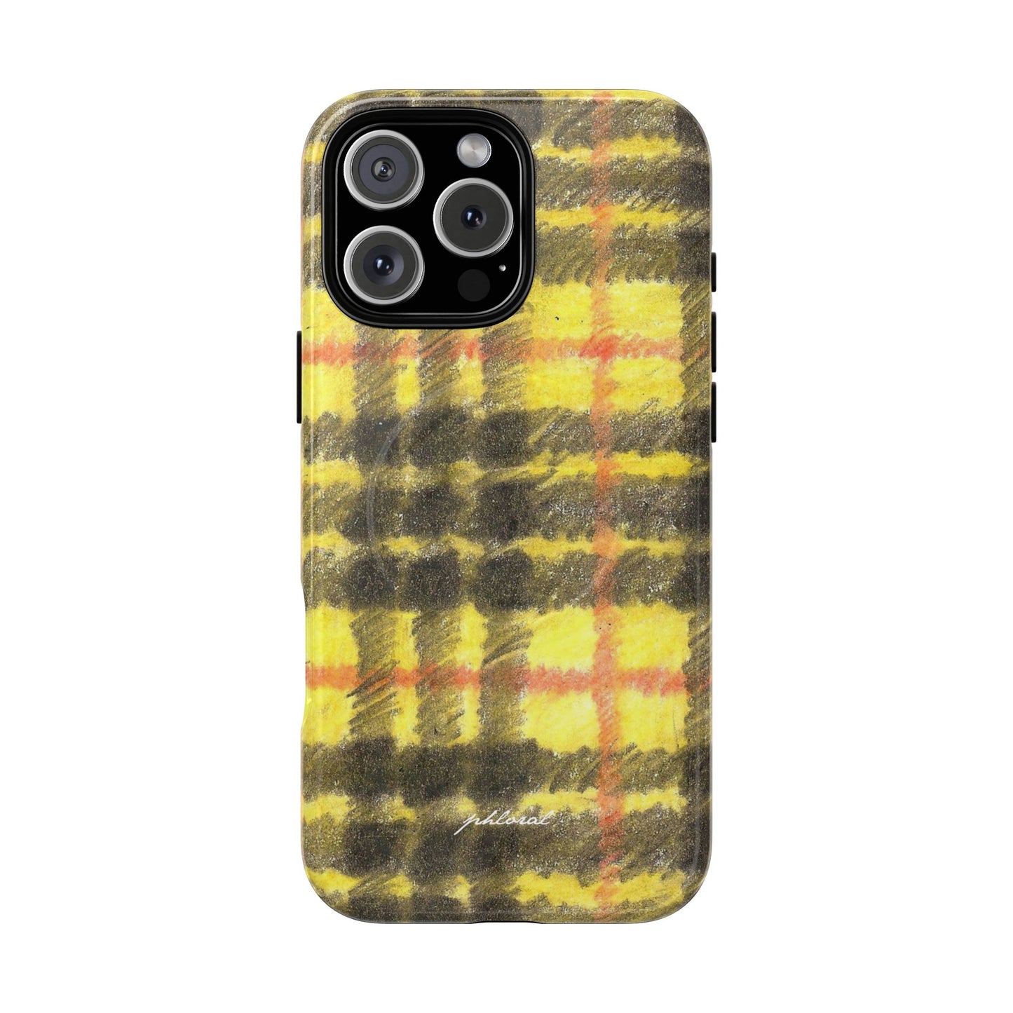 Plaid MagSafe case showing plaid pattern