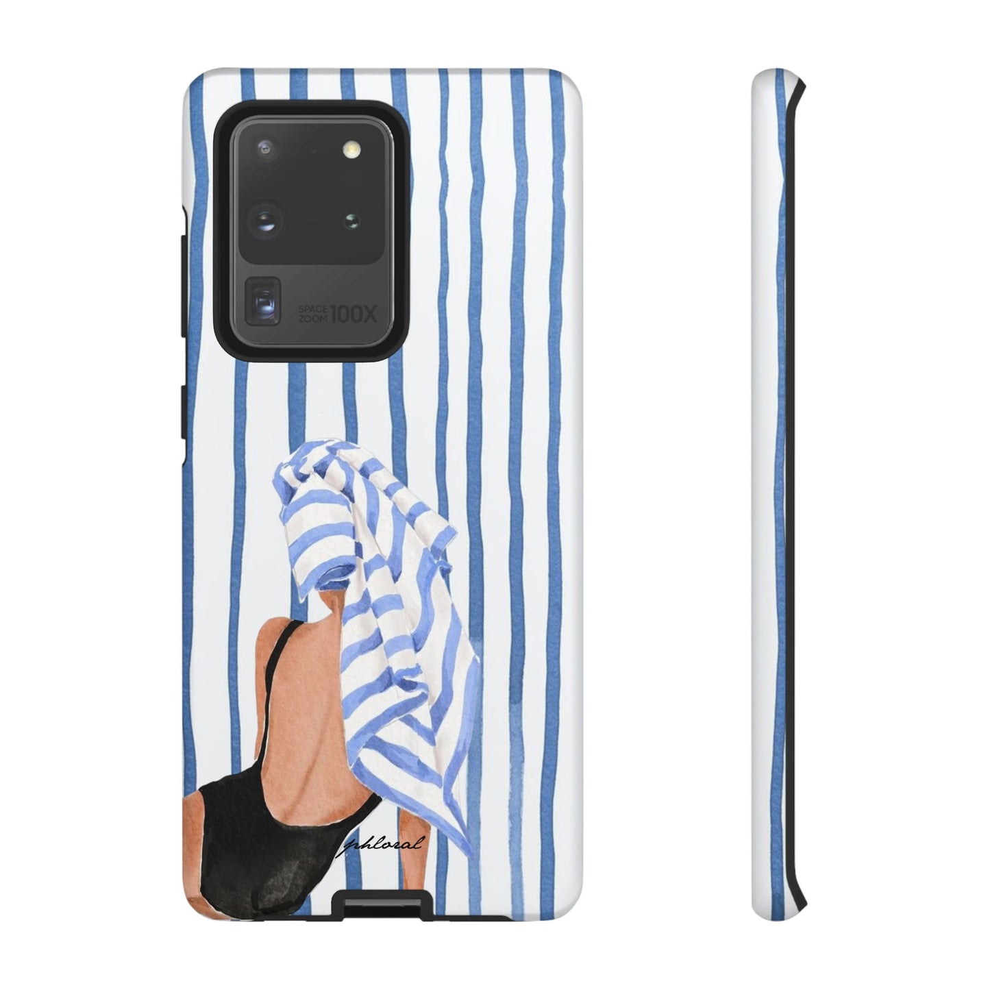 Seaside Stripes phone case tactile stripe texture detail