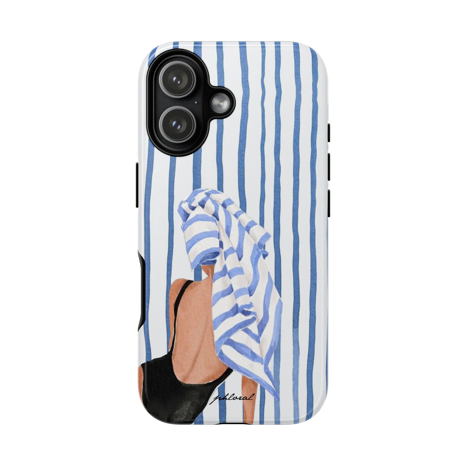 Seaside Stripes phone case tactile stripe texture detail