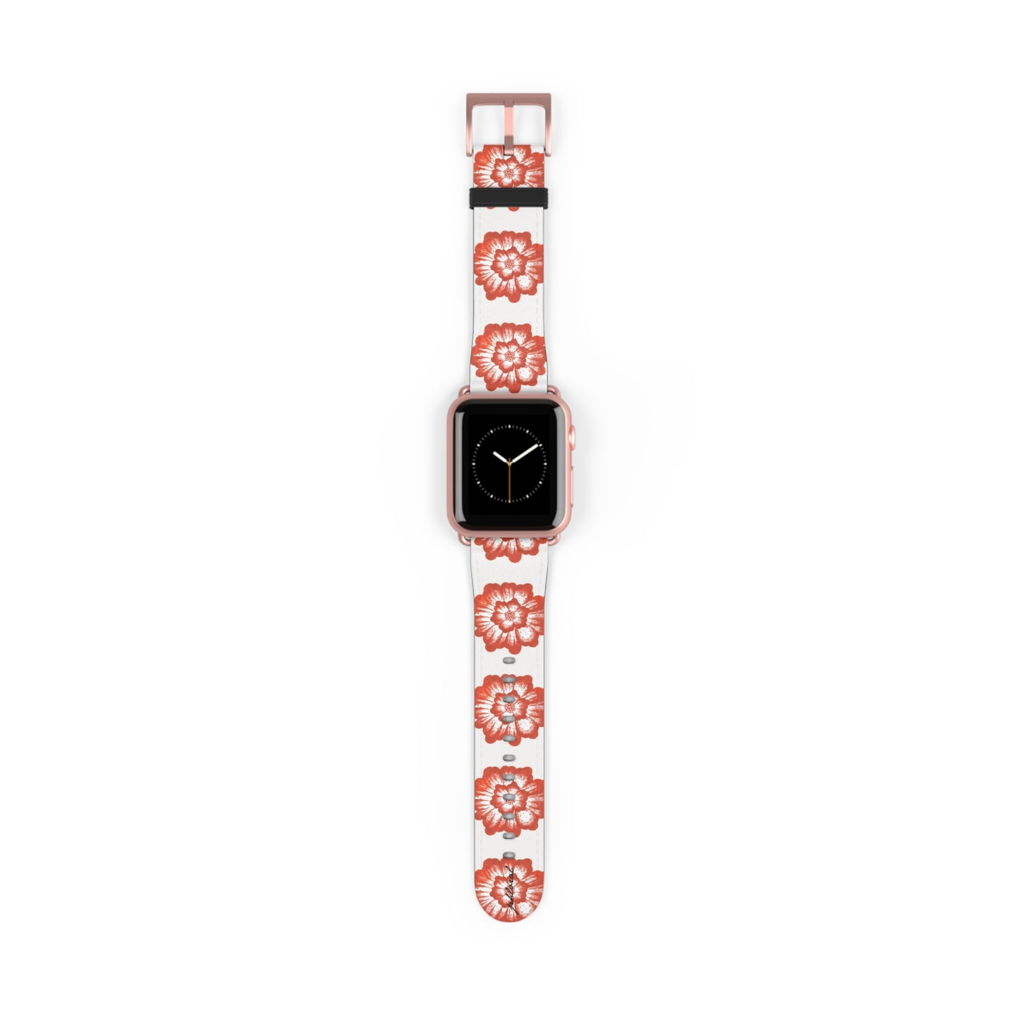 Phloral Apple Watch band rose-gold deployant clasp detail