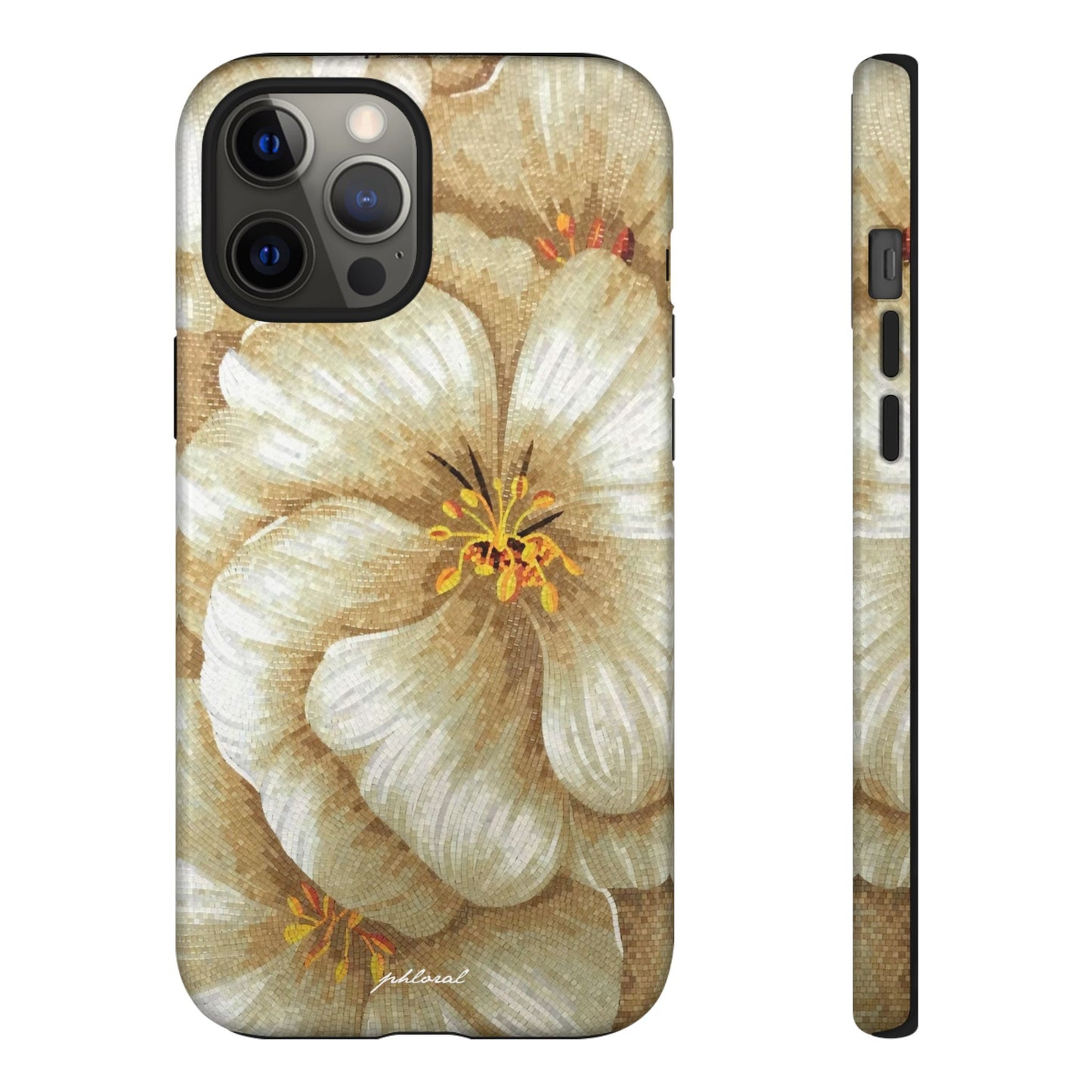 Golden Bloom phone case midnight resin with bursting gold depth
