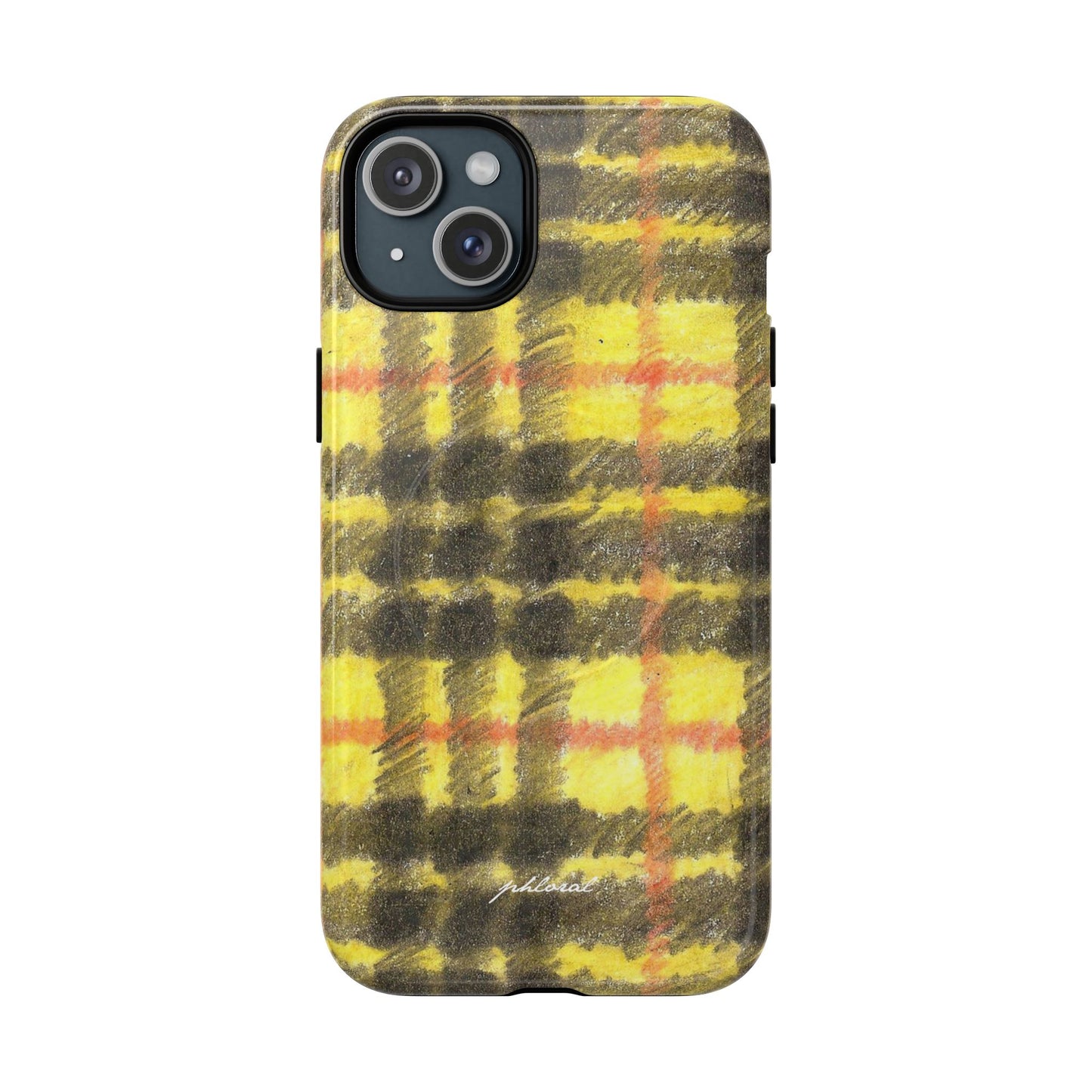 Plaid MagSafe case showing plaid pattern