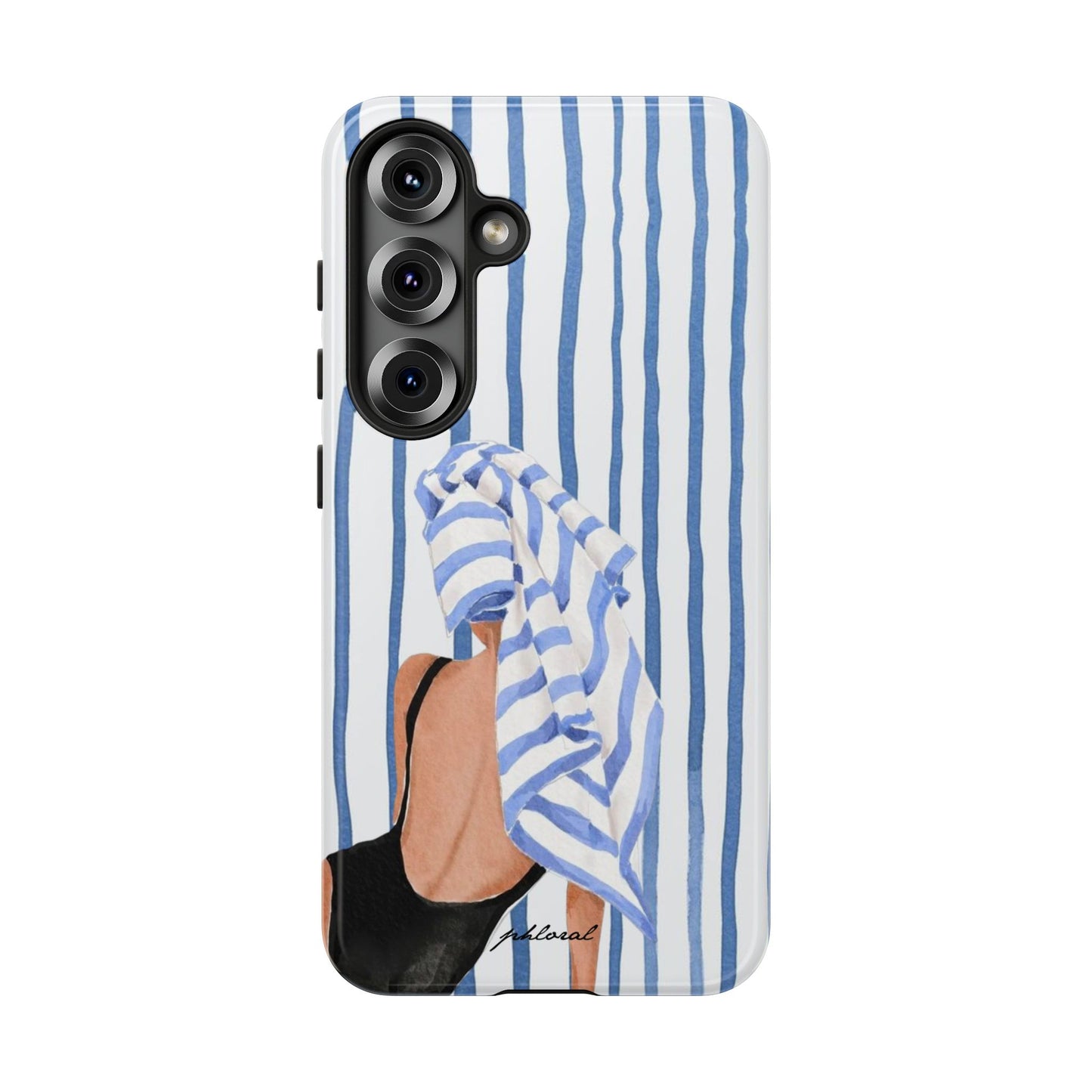 Seaside Stripes phone case tactile stripe texture detail