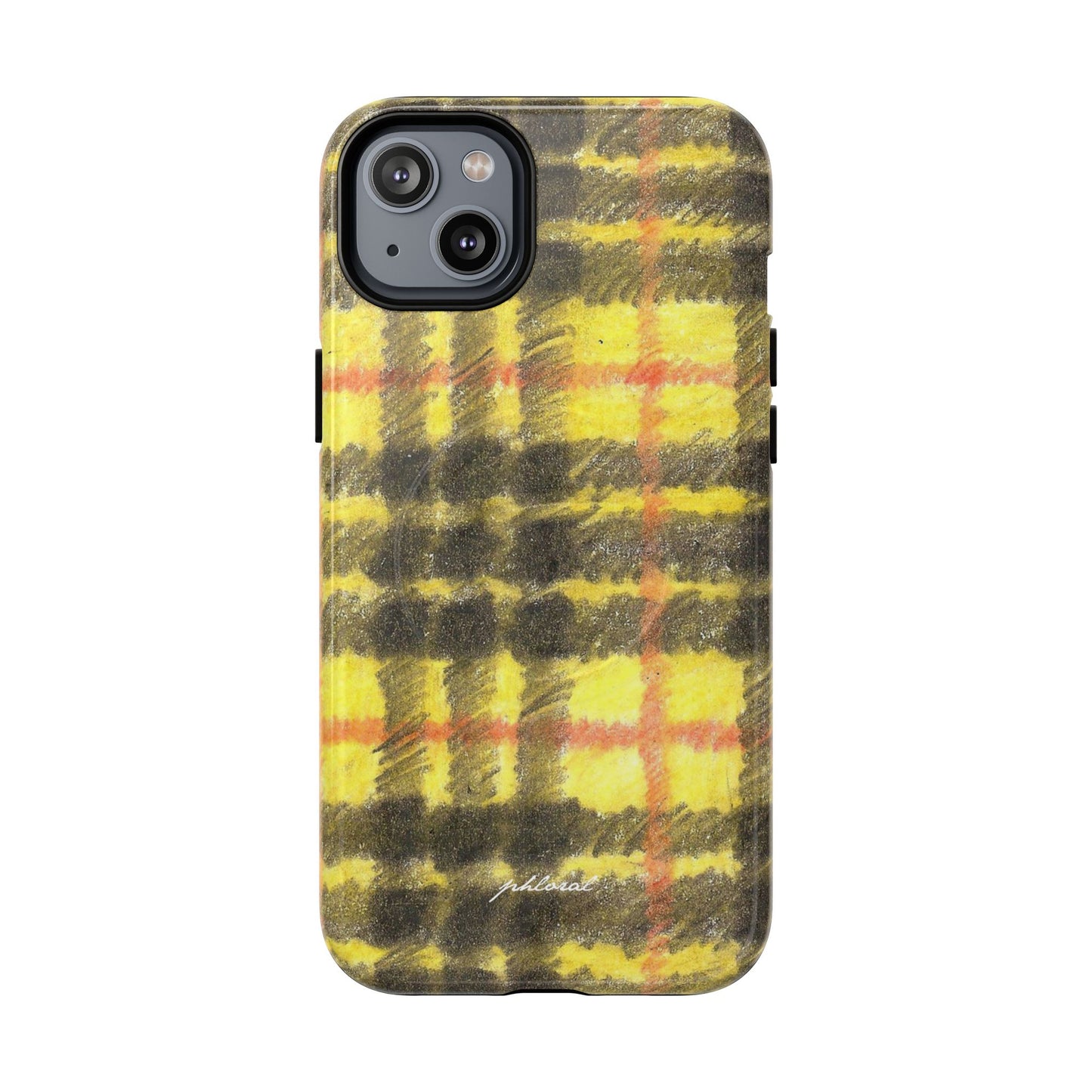 Plaid MagSafe case showing plaid pattern