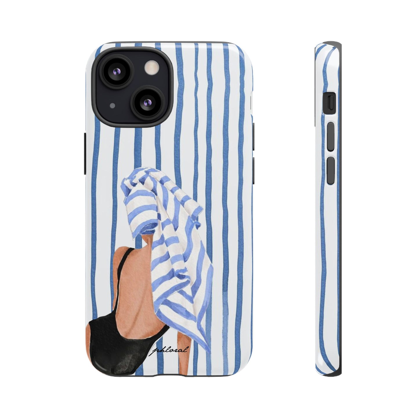 Seaside Stripes phone case tactile stripe texture detail