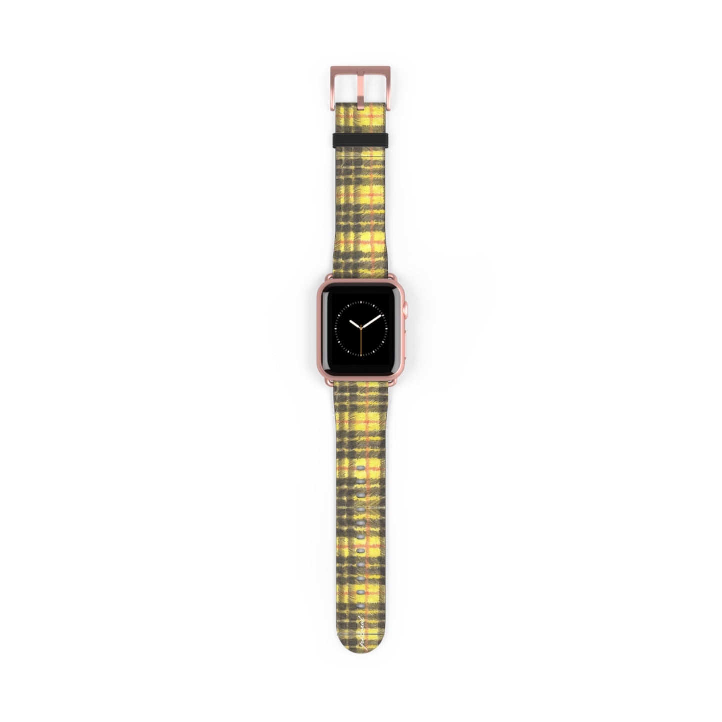 Plaid Apple Watch band complete presentation box and band set