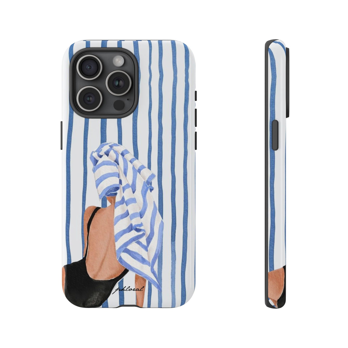 Seaside Stripes phone case tactile stripe texture detail