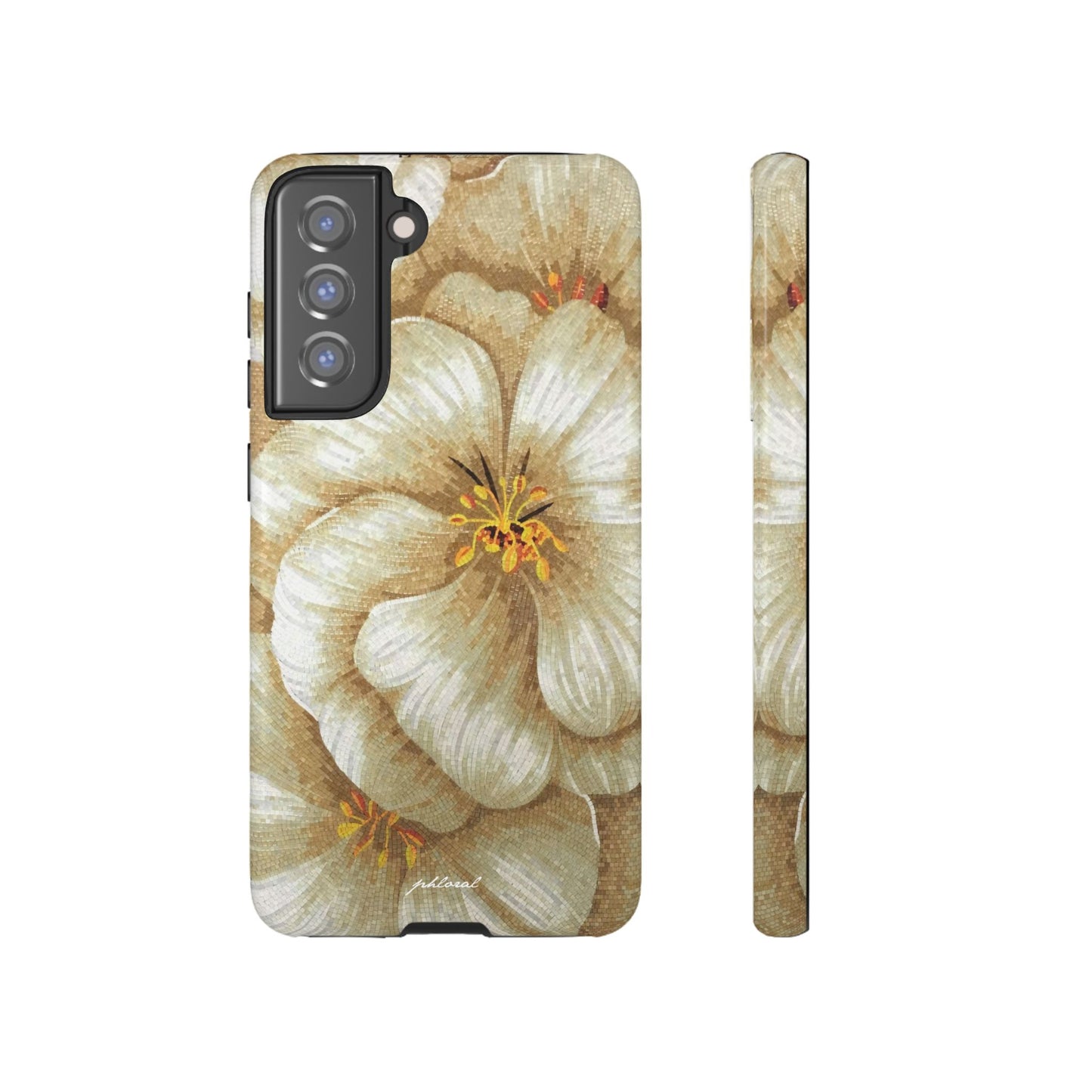 Golden Bloom phone case midnight resin with bursting gold depth
