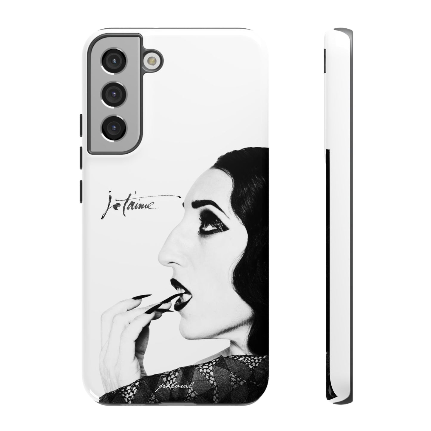 Je T’aime Noir phonecase lifestyle shot