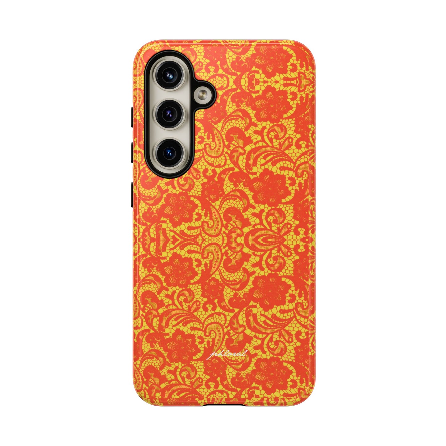 YSL phone case Amber Lace translucent honey-amber resin glow